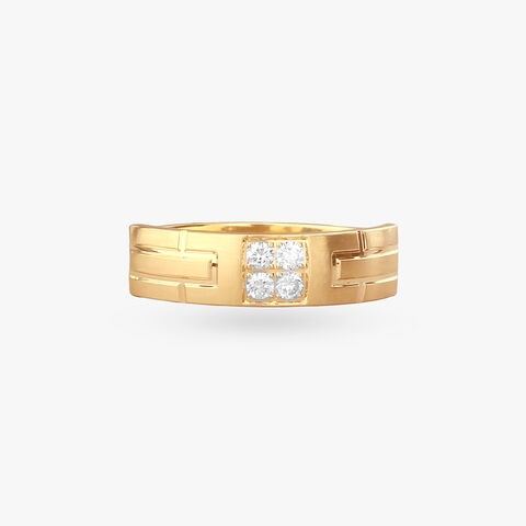 Bold Beam Diamond Ring for Men