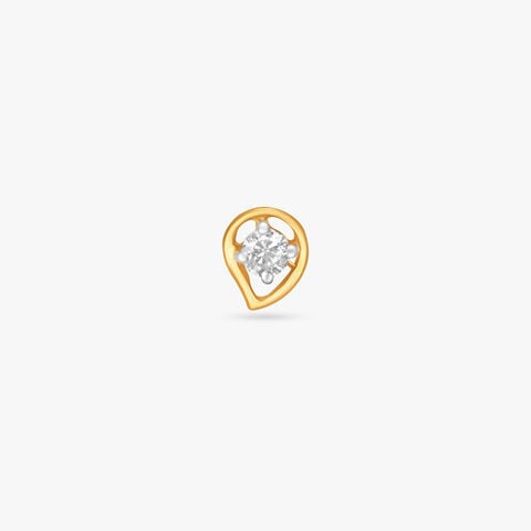 Teardrop Glow Diamond Nose Pin
