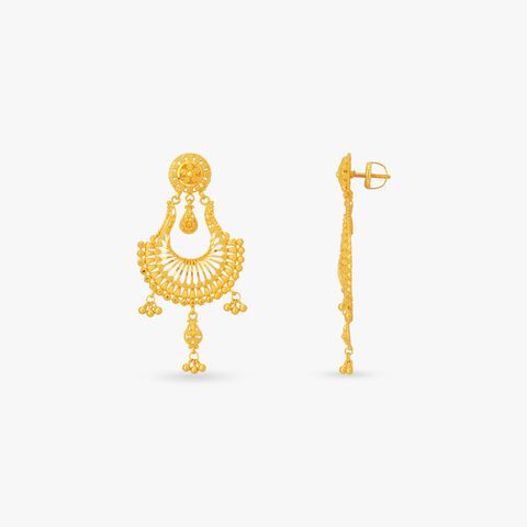 Sunray Chandbali Drop Earrings