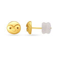 Koala Face Gold Stud Earrings For Kids,,hi-res image number null