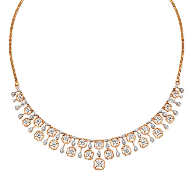 Captivating Rose Gold and Diamond Necklace Set,,hi-res image number null