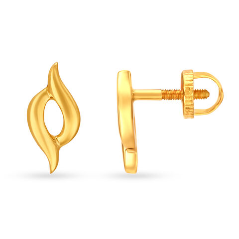 Winning 22 Karat Yellow Gold Flame Studs