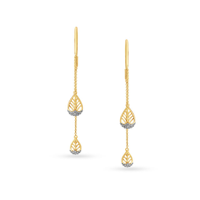 Sophisticated Diamond Hoop Earrings,,hi-res image number null