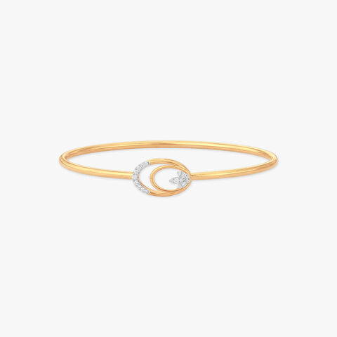 Orbiting Leaf Diamond Bangle