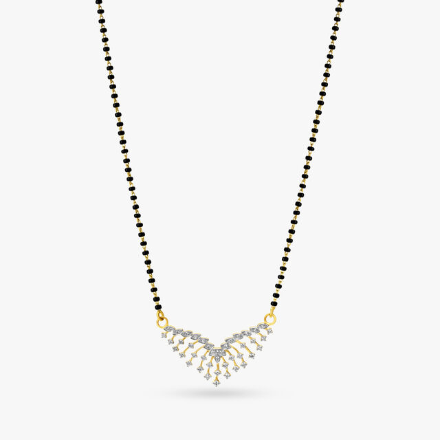 Layered Diamond Mangalsutra,,hi-res image number null