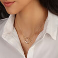 Twilight Crescent 14KT Double Layered Necklace,,hi-res image number null