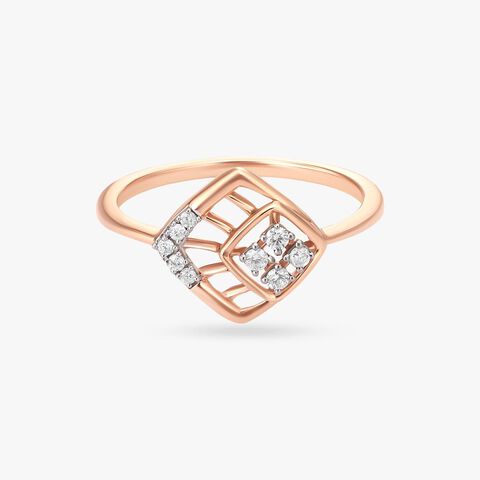 Radiant Diamond Ballet Finger Ring alternate view 1