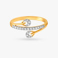 Dainty Crossover Diamond Ring,,hi-res image number null