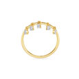 14KT Yellow- White Color Blue Lagoon Finger Ring,,hi-res image number null
