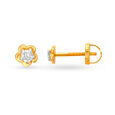 Traditional Floral Small Diamond Stud Earrings,,hi-res image number null