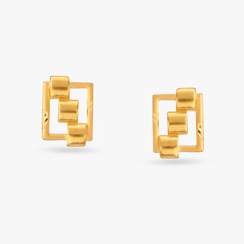 Seraphic Gold Stud Earrings