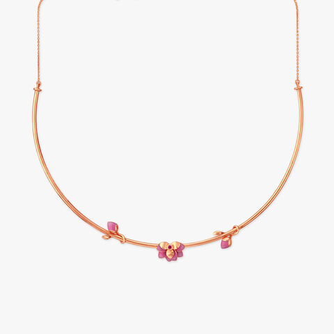 Velvet Blossom Gold Necklace Set