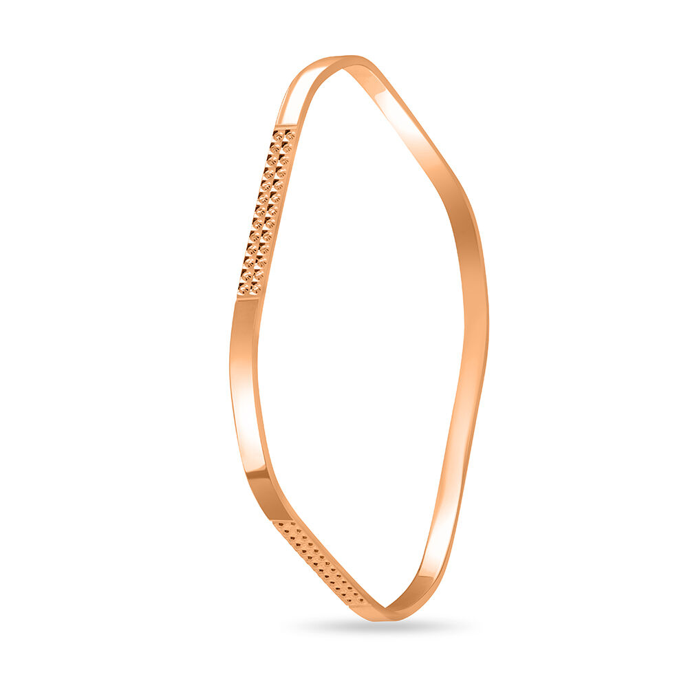 14KT Yellow White and Rose Gold Bangle with Diamond