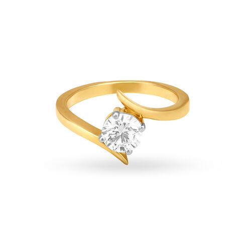 Elegant Slender Solitaire Ring