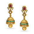 Alluring Antique Nature Inspired Gold Jhumkas,,hi-res image number null