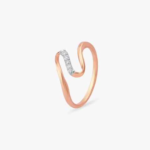 Sculpted Flow Diamond Ring