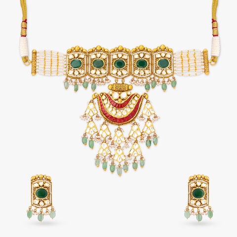 Arc Pavilion Gold Necklace Set