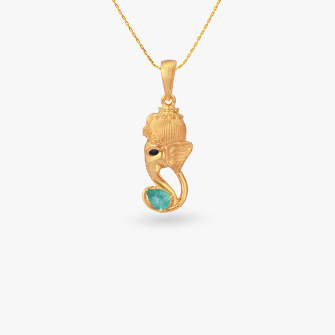 Ganesha Grace Gold Pendant