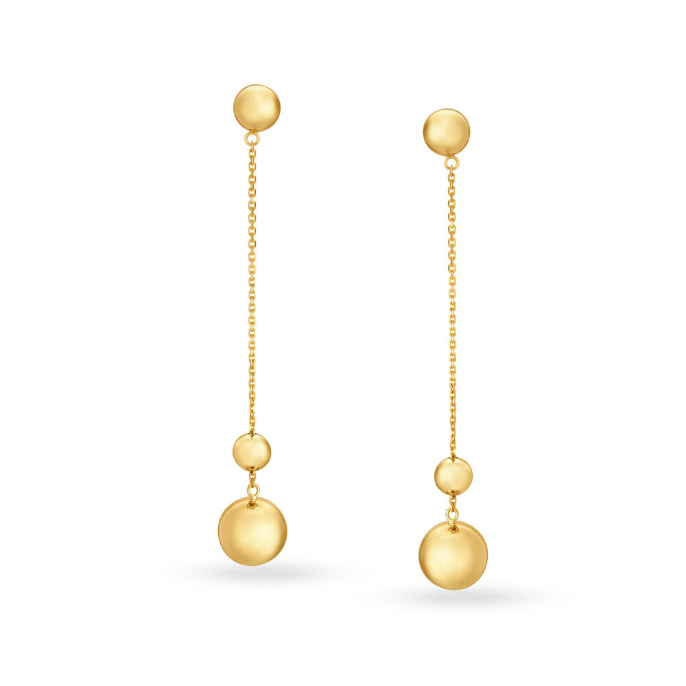 Gold chain online hanging earrings