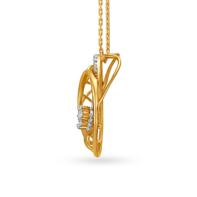Radial Gold and Diamond Pendant,,hi-res image number null