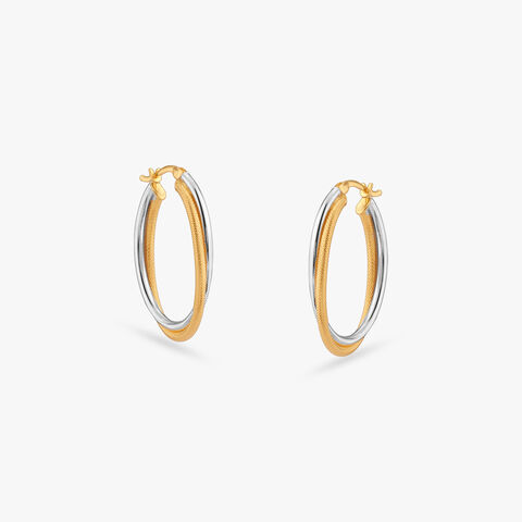 Fusion Shine Gold Hoop Earrings
