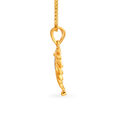 Abstract Artistic Leafy Gold Pendant,,hi-res image number null