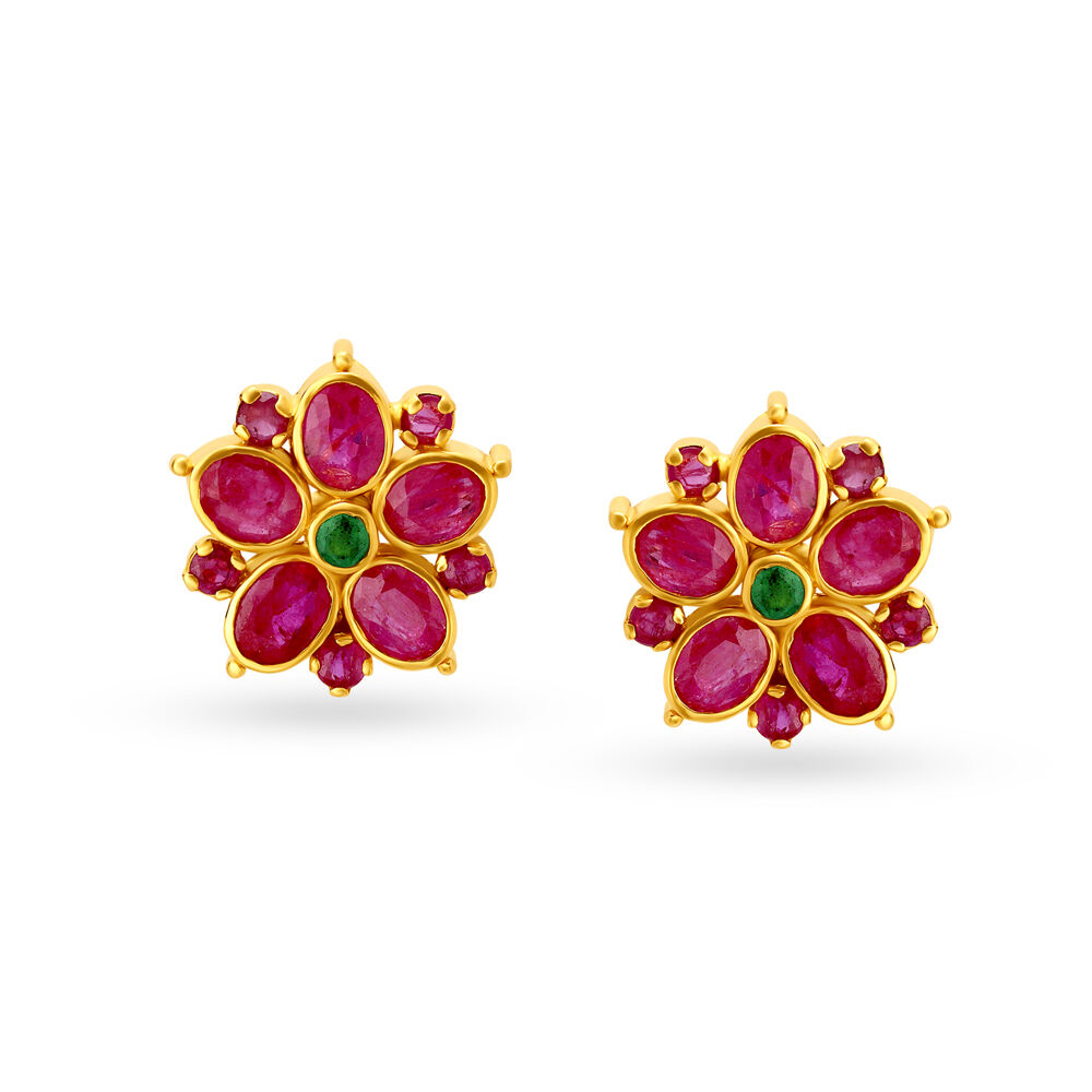 Ruby 2025 earrings tanishq
