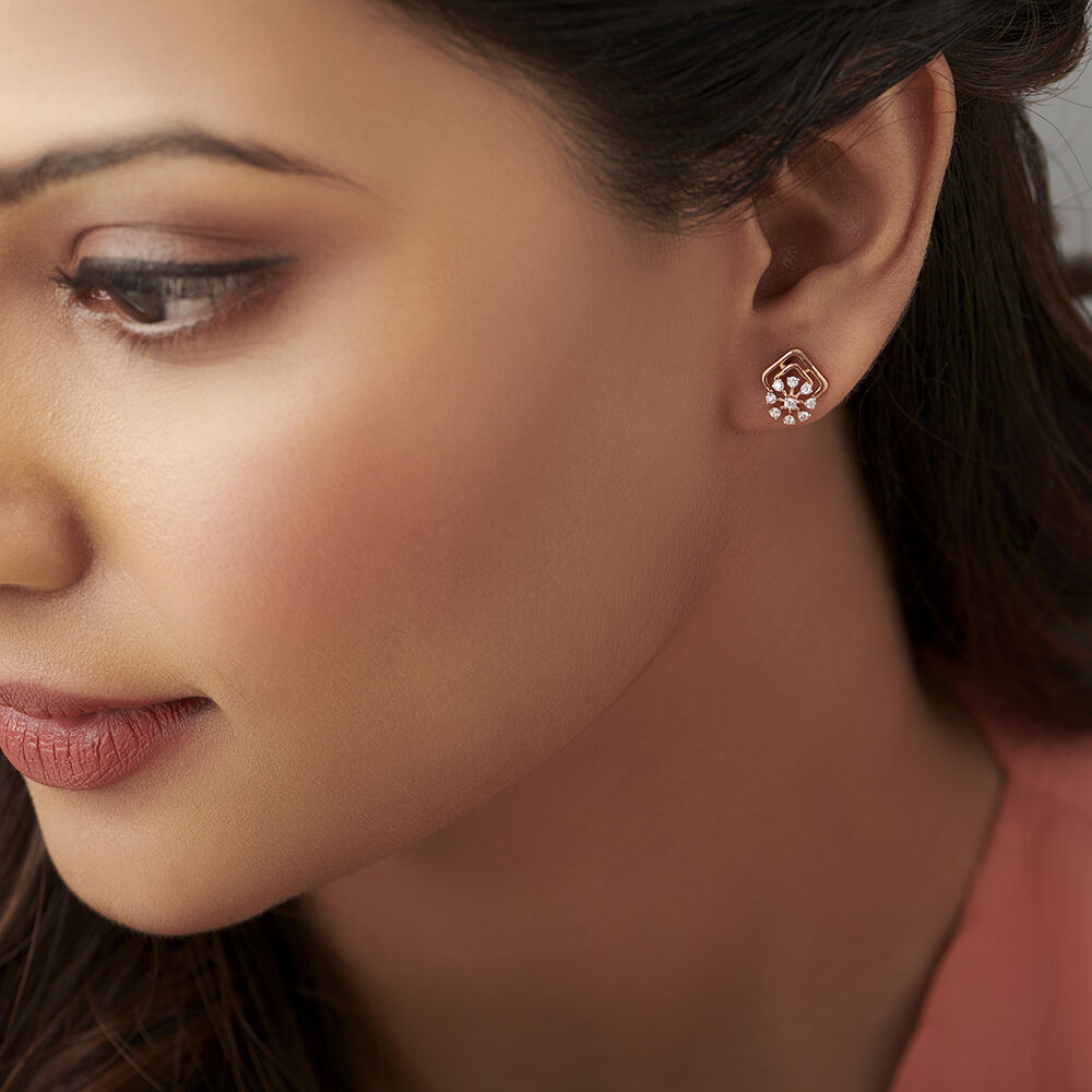 Tanishq diamond studs with price discount