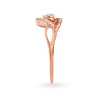 Ornamental 18 Karat Rose Gold And Diamond Teardrop Ring,,hi-res image number null