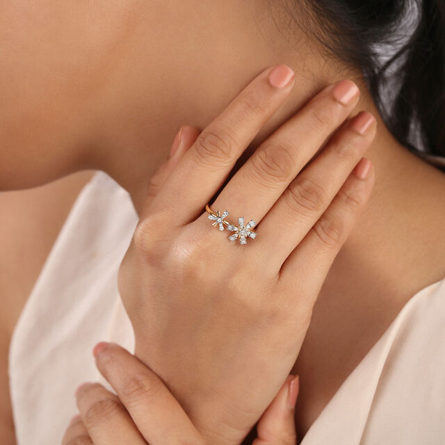 Twinkling Romance 14KT Diamond Finger Ring,,hi-res image number null
