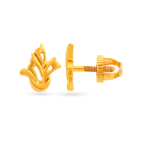 Fancy Gold Floral Studs