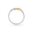 14KT White-Rose Color Two-Souls-One-Heart White & Finger Ring,,hi-res image number null