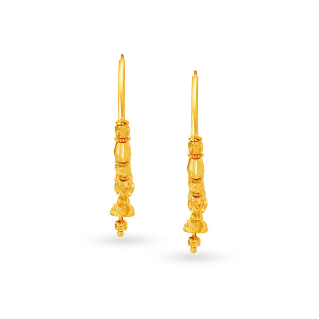 22 Karat Gold Hoop Earrings,,hi-res image number null