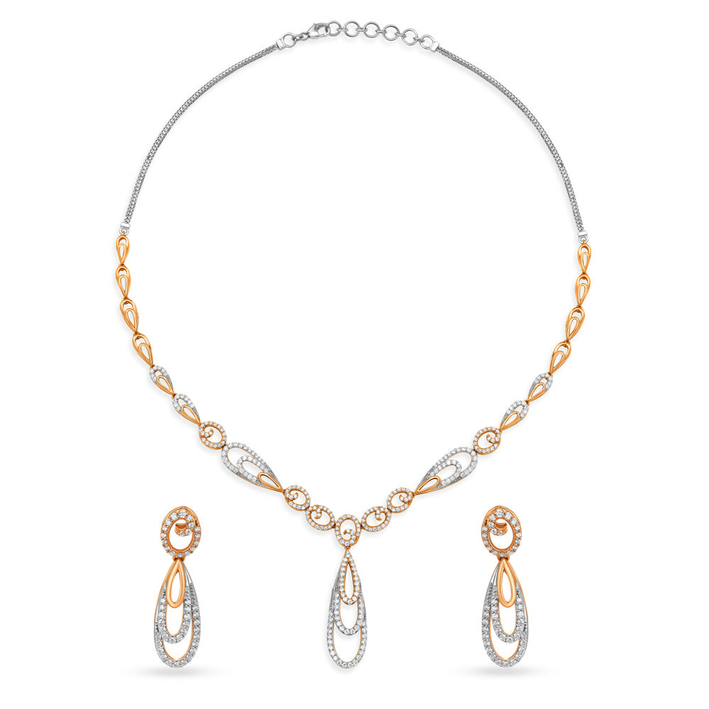 Magnificent Classy Diamond Necklace Set