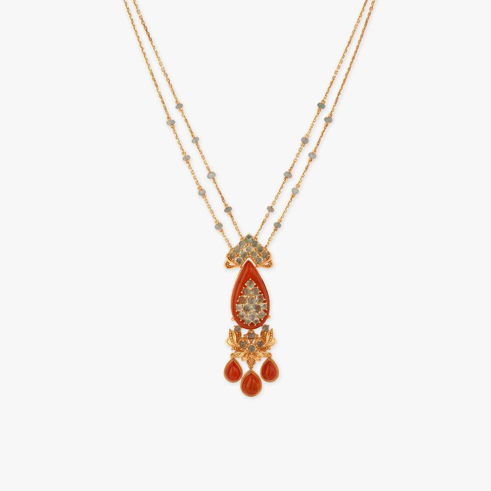 Lush Grove Gold Pendant with Chain