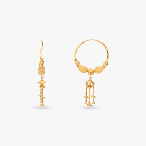 Heritage Swing Gold Hoop Earrings