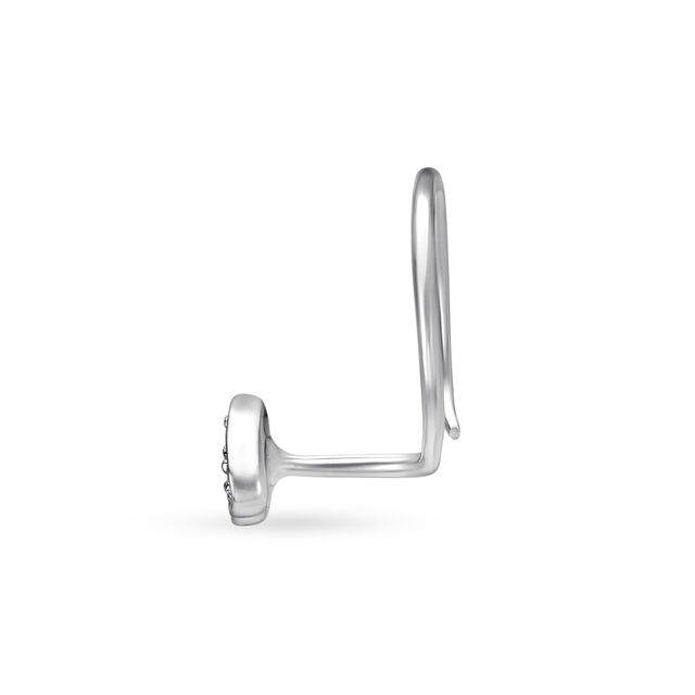14KT Sparkling White Gold Diamond Nose Pin