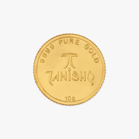 10 gram 24 Karat Gold Coin with Ganesha-Lakshmi Motif