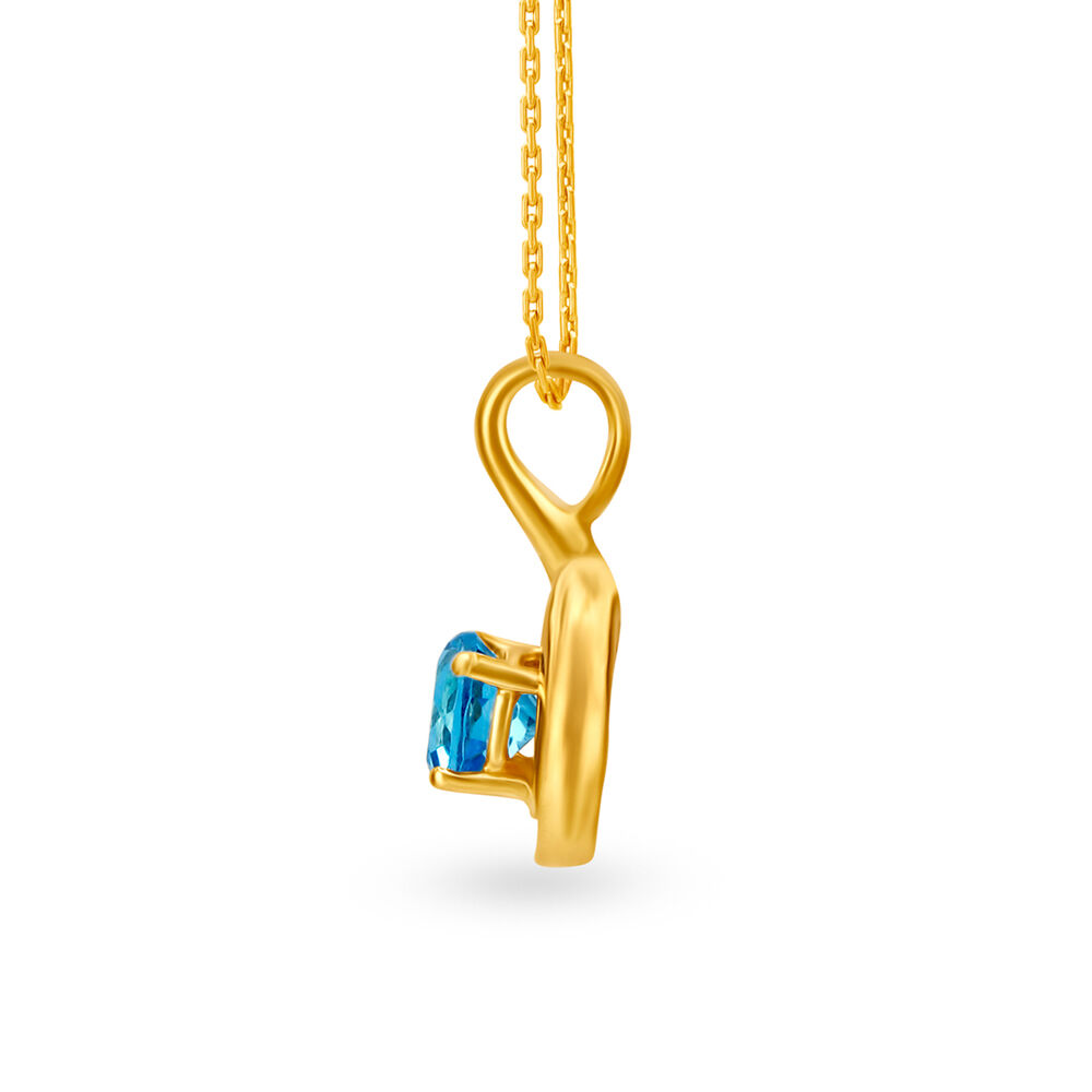 18 Karat Gold and Sapphire Pendant