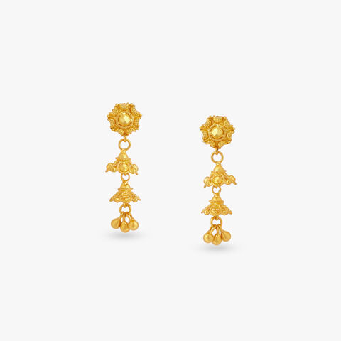 Little Raaga Gold Jumka Earrings for Kids