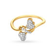 14KT Yellow Gold Diamond Finger Ring,,hi-res image number null