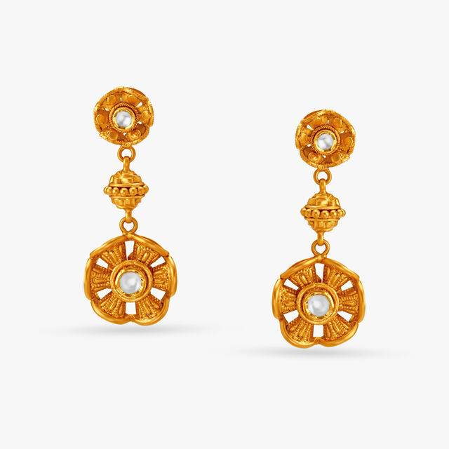 Opulent Floral Drop Earrings,,hi-res image number null
