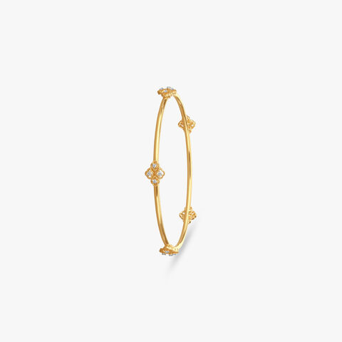 Floral Orbit Diamond Bangle