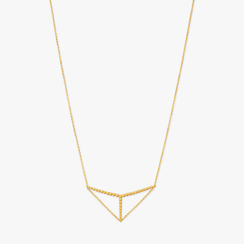 Triangle Bead Gold Necklace