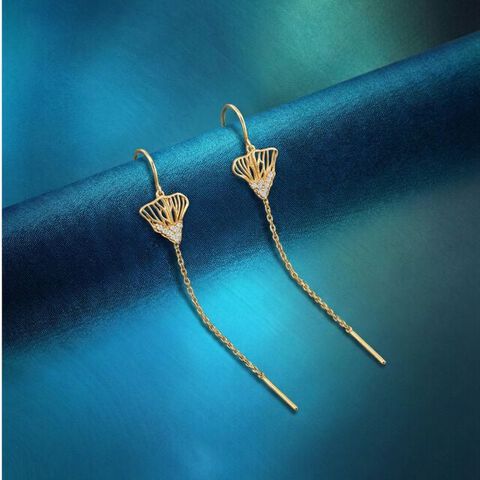 Sunbeam Cascade Diamond Drop Earrings