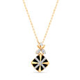 18 KT Yellow Gold Geometric Glow Diamond Pendant with Chain,,hi-res image number null