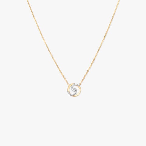 Eternal Swirl Diamond Pendant with Chain