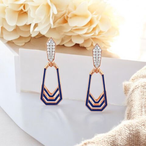 Geometric Versatility Diamond Drop Earrings