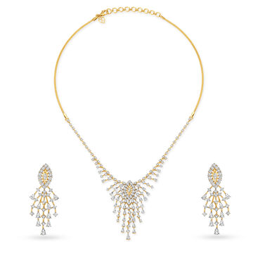 Alluring Diamond Necklace Set