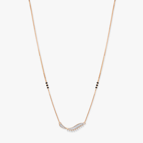 Graceful Wave Diamond Mangalsutra